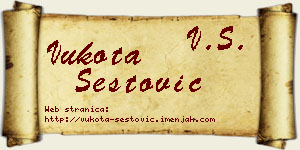 Vukota Šestović vizit kartica